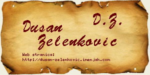 Dušan Zelenković vizit kartica